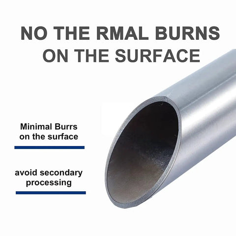 Cut metal pipe with text showing benefits of using 50 Pack 4.5 Inch Cut Off Wheels Thin 0.047 Inch For Metal Stainless On 7/8 Arbor.