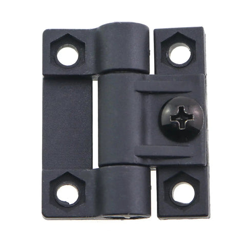 Set Of 4 Black Nylon Adjustable Damping Torque Hinges For Doors And Cabinets, 43x36mm, front view showing hinge details
