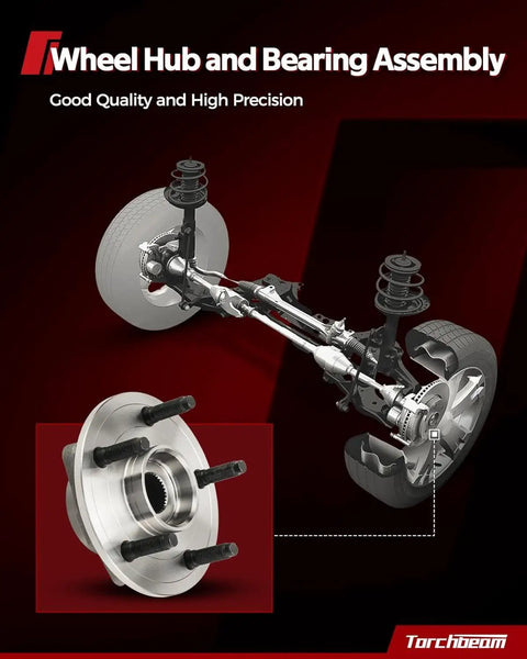 Front Wheel Bearing Hub Assembly 2 Pack For Toyota Corolla 2019-2022 And Prius 2016-2022 exploded view and close-up