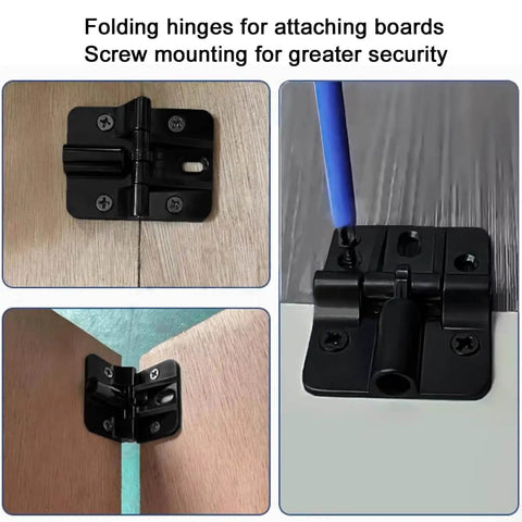 Adjustable 180 Degree Zinc Alloy Locking Hinges In Black For Bifold Doors And Folding Furniture Includes 90 Degree Stop For A Clean Look