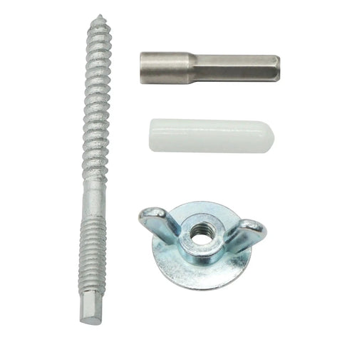 30 Pack 1/4-20 X 2-1/4 Inch Hurricane Anchor Kit With Steel Anchor Bolts Washered Wing Nuts Thread Protectors And Driving Tool