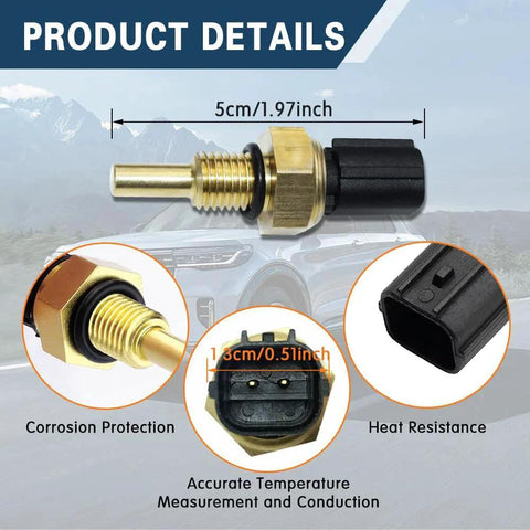 Engine Coolant Temperature Sensor Replacement For Honda Civic Element 2001 2011 And Accord CR V 2003 2007 Direct Fit Water Temperature Sensor Best Value Replaces OEM 37870 PNA 003 And 37870 PLC 004 158 0811 shown with size and features