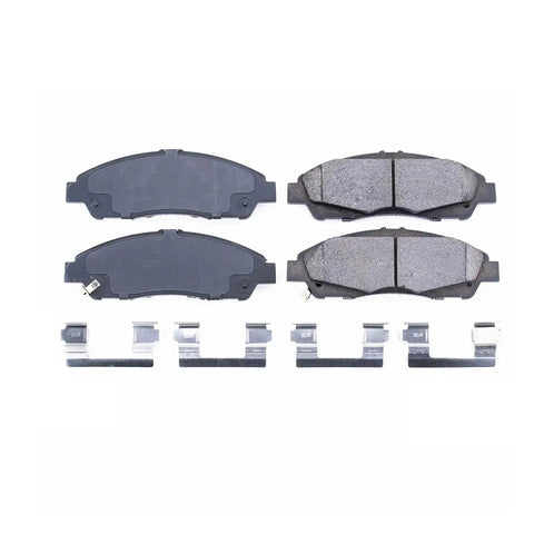 PowerStop front ceramic brake pad set with installation hardware (Z17) for GM SUVs 2018–2020, front view