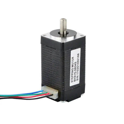 Micro Stepper Motor Nema 8 Bipolar 0.6A Four Wire For DIY Makers, black compact design with visible wiring and label.
