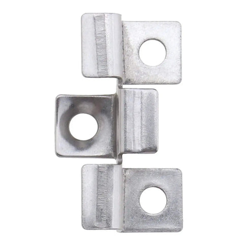 100 Pieces Decking Hidden Spacer Fasteners Board Clips With Self Tapping Screws Stainless Steel DIY Hardware, top view