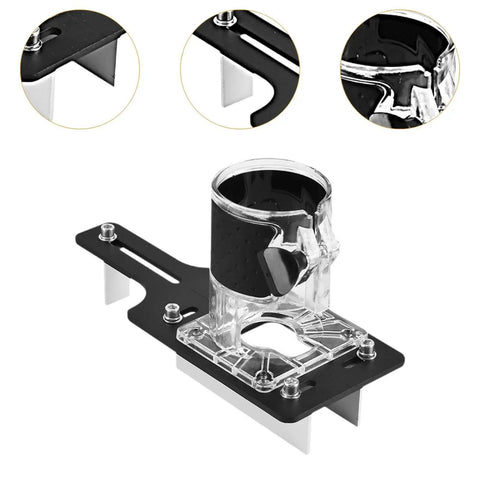 2 In 1 Invisible Fastener Slotting Bracket For Cabinet Furniture Assembly And Wood Router Base Mortising Jig, Heavy Duty Aluminum Alloy Construction, DIY Friendly