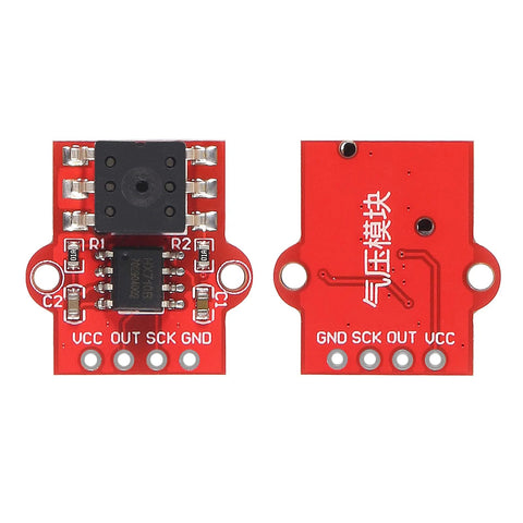 ACEIRMC digital barometric pressure sensor module on red breakout board with VCC GND OUT SCK pins, 0–40KPa range