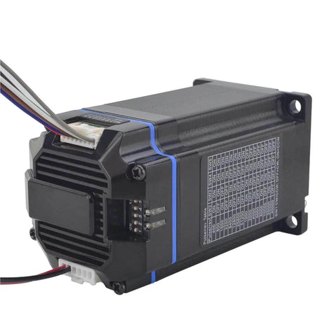 2.2Nm Integrated Closed Loop Stepper Servo Motor With Encoder 24 To 50 VDC 1000 CPR 1 Piece for precise CNC motion, side view