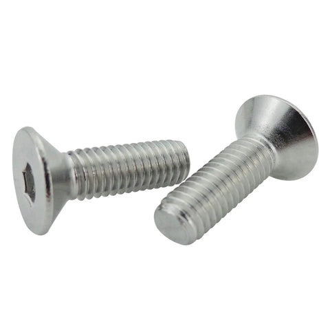 M6 X 20mm Flat Head Socket Cap Screws 304 Stainless Steel Hex Socket Bolts 20 Pieces Countersunk Screws For DIY Builds Mechanical Assembly And Furniture Projects