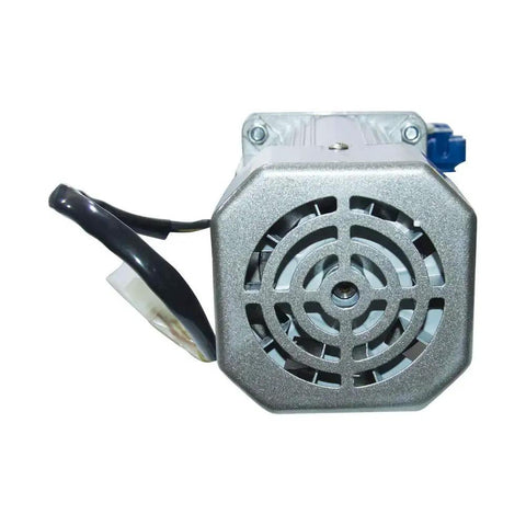 Front view of Beefy 120W 110V AC Worm Gear Reducer Motor With Speed Controller 1:80 Reduction 18 RPM Low Speed High Torque