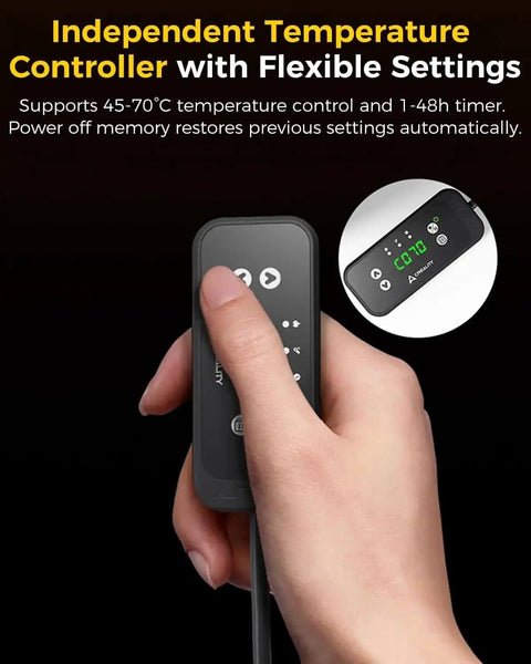 Hand adjusting independent temperature controller for Modular Chamber Heater for Enclosed FDM 3D Printers with Filament Drying