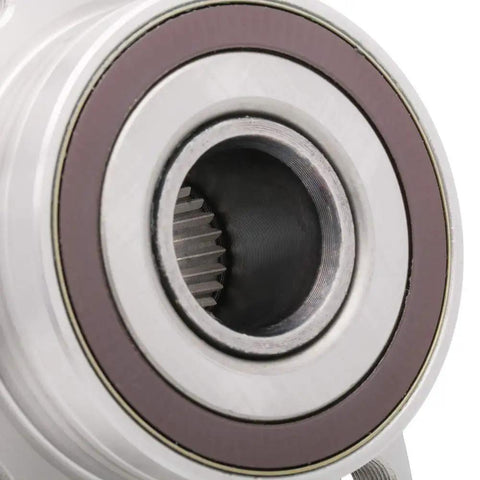 Close-up of 2-Pack Rear Wheel Hub Bearing Assembly for Subaru Vehicles 2019-2024 heavy-duty replacement in silver metal.