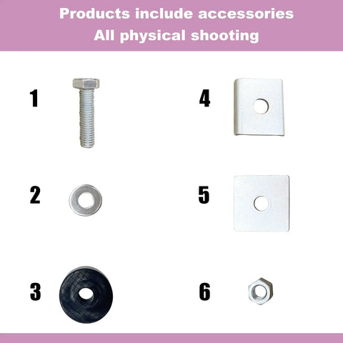 Trolley Assembly Limiter For One And Five Eighths Inch Wide Strut Channel Includes hardware like bolts and washers.