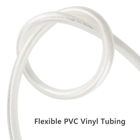 Half Inch ID And Three Quarter Inch OD Ten Foot High Pressure Braided Clear PVC Vinyl Tubing Heavy Duty Reinforced Hose