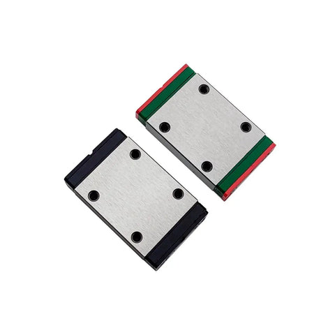 Beefed Up Compact Miniature Linear Guide Rail With Slider Block For Precision CNC Machines And Robotic Arms Low Friction Ball Or Roller Bearing System That Cuts Wear And Tear For Heavy Radial And Axial Loads 250mm Length shown with two slider blocks