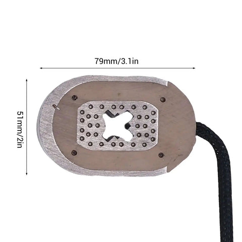 Two Pack 12V Electric Trailer Brake Magnets Replacement for RV, durable metal, side view with dimensions, fits 12 inch brakes