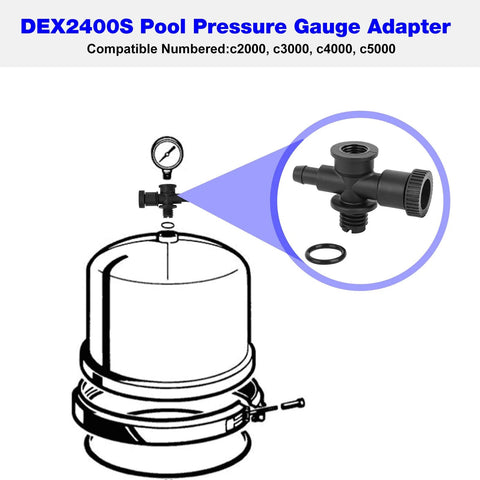 DEX2400S pool filter air relief valve assembly, black plastic with threaded fittings and O-ring