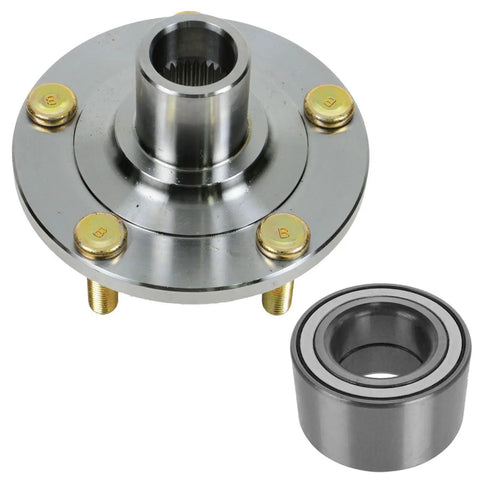 Front Passenger Side Wheel Bearing And Hub Kit 2 Piece Set For Mazda 3 2005-2013 And Mazda 5 2006-2015 Bolt On Drop In Replacement