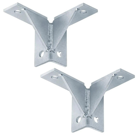 Two Pack Double Corner Connector For One And Five Eighths Inch Strut Channel Wing Shaped Fitting Brackets Heavy Duty Electro Galvanized Low Carbon Steel