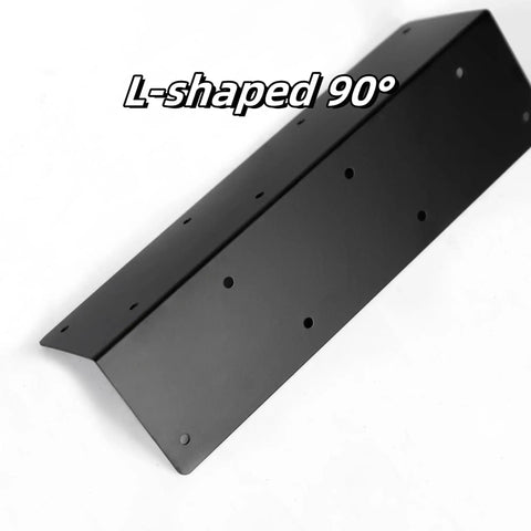 Heavy Duty Raised Garden Bed Corner Brackets 12 Pack for 12 to 24 Inch Planters, L-shaped black metal bracket, side view