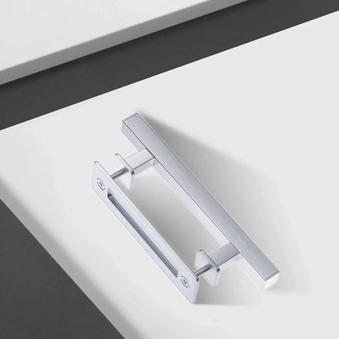 12 Inch Stainless Steel Sliding Barn Door Pull Handle With Flush Hardware Set Double Sided Brushed Finish for Interior Doors
