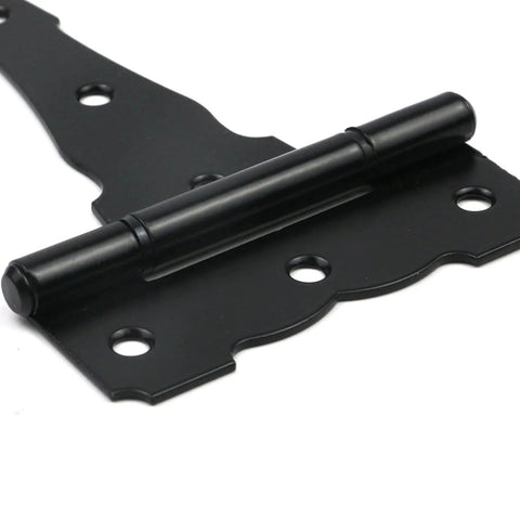 5 Inch Iron T Strap Hinges Heavy Duty Gate Hinges With Screws 180 Degree Rotation for Shed Door Barn Door Farm Gate