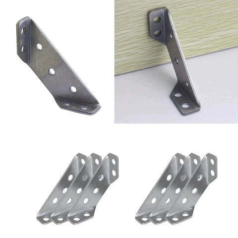 10 Pieces Triangle Bracket Furniture Support Thickened Universal Corner Connector for heavy-duty shelving and cabinet reinforcement
