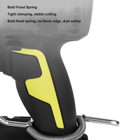 Power Drill Plate Shears Attachment with bold fixed spring and wrench for easy sheet cutting, burr-free Ti steel disc included