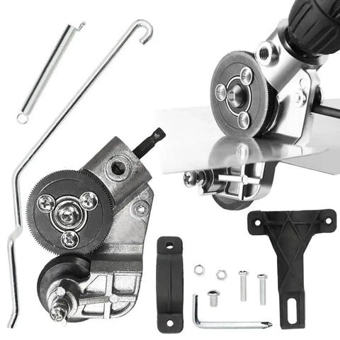 Electric Drill Plate Cutter Attachment For Sheet Metal Nibbling And Plate Cutting Pro Grade Heavy Duty Metal Nibbler Tool Kit
