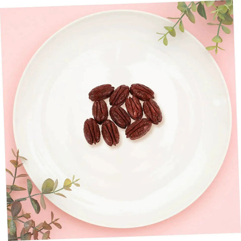 Realistic Faux Walnut Mini Nuts Set For Dollhouse And Miniature Food Photography Props Diy Crafts Home Decor And Party Decorations 10 pieces on plate