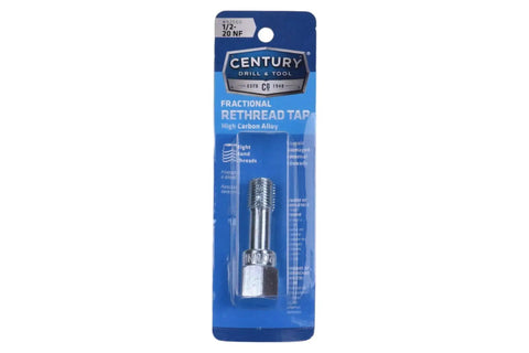 1/2-20 NF rethreading tap set for thread repair, precision bolt and stud rethreading tool, high quality steel, packaged product view