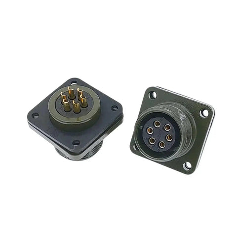 Military Grade Mil-Spec Circular Connectors MS3102 MS3106 14S Series Plug Set for rugged equipment, close-up view