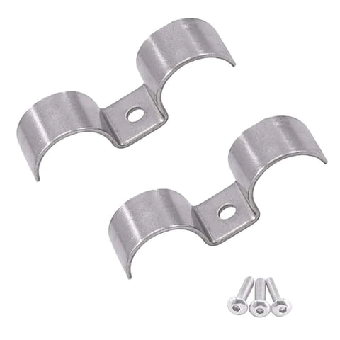 12mm Stainless Steel Double Line Clamps Kit With Hex Socket Screws M5 By 12 Silver Tone Pack Of 10 Durable 304 Stainless Steel