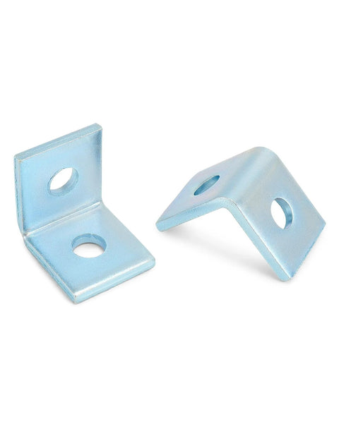 10 Pack Heavy Duty L Shaped Connector Brackets With Two Holes For Standard One And Five Eighths Inch Strut Channels Fits Half Inch Bolt