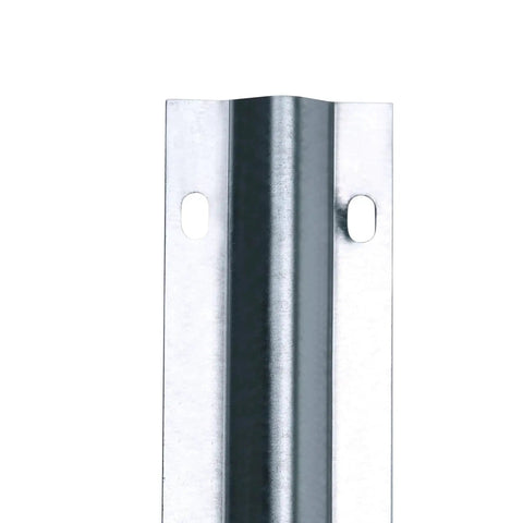 Close-up view of 12 Foot Galvanized Inverted V Track Kit With Three 4 Foot Tracks And Mounting Hardware Heavy Duty Steel Rail