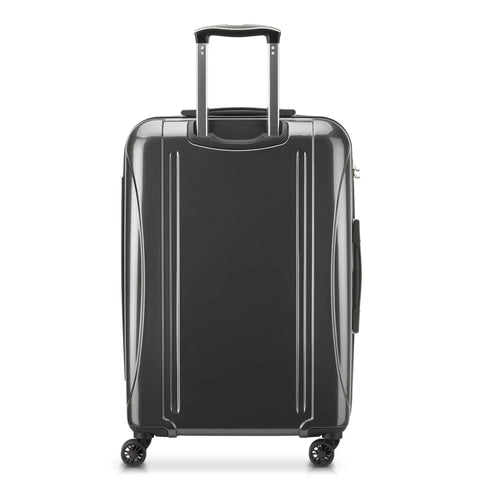 Lightweight Expandable Hardside Luggage With Four Double Spinner Wheels And A Crack Resistant Polycarbonate Shell In Brushed Charcoal