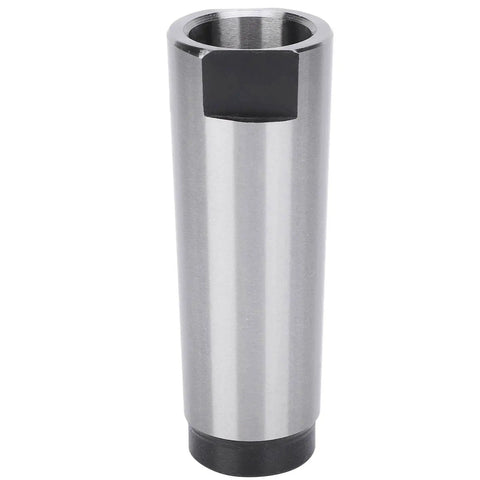 Front view of MT4 to MT3 taper drill sleeve reducing adapter in steel