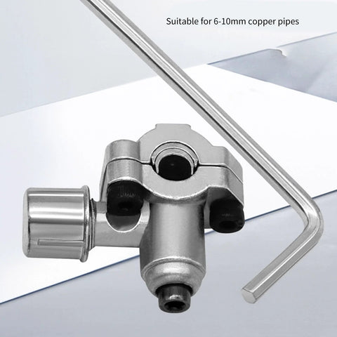 Refrigeration needle valve kit with wrenches, silver metal valve for 6–10 mm copper pipes