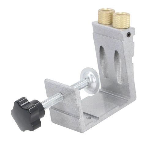 Adjustable Pocket Hole Jig Kit With Inclined Punch Locator for pro-grade precision in woodworking, aluminum alloy drilling guide.