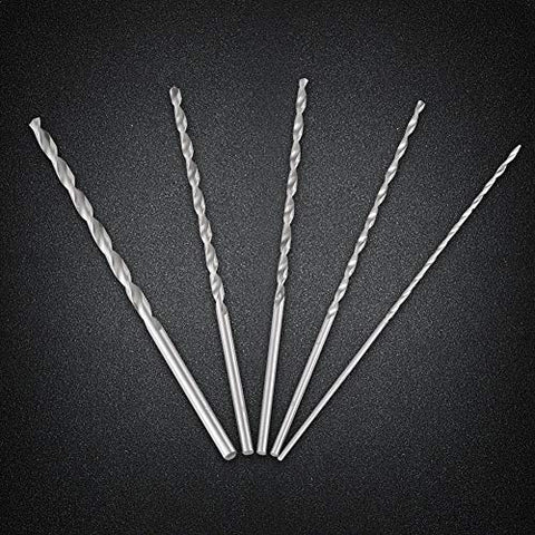 Five Piece Extra Long High Speed Steel Drill Bit Set With Long Shank For Wood Plastic Aluminum And Composite Materials HSS Twist Drill Bits