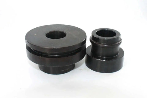 Bead Roller Die Set For Tubing 1-1/2 Inch ID And Larger, black metal dies fit most 22mm shaft rollers, shown side by side