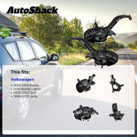 Ride Ready Front Steering Knuckle Replacement Kit For VW Jetta 1999 2005 Beetle 1999 2010 Golf 2000 2006 1.8L 1.9L 2.5L FWD