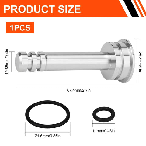 Direct Fit Transmission Cooler Bypass Kit For GM 6L80/90 And 8L90, CNC Machined Aluminum With Buna O-Rings, size measurements