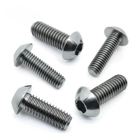 Titanium Alloy Button Head Hex Socket Screws Set With M2 M2.5 M2.6 M3 M4 Sizes And 4 5 6 8 10 12 14 15 16 18 20 Mm Lengths Heavy Duty High Strength Fasteners For CNC RC 3D Printing And DIY Projects