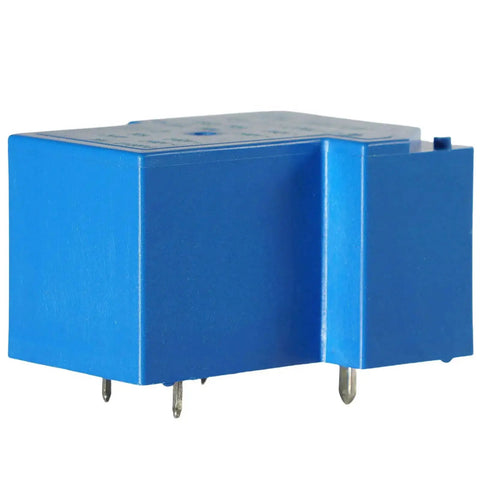 12V DC General Purpose Power Relay, 4 Pin Normally Open Form A, blue miniature SPST relay, front view, for industrial projects