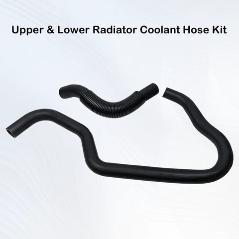 Upper and lower radiator coolant hose kit with three black hoses for GM SUVs and pickups