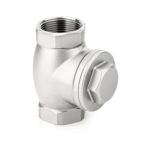 Swing check valve, 1-1/2 in NPT female, 304 stainless steel, backflow prevention