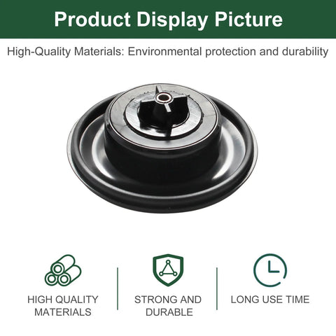 Close-up of Niahm replacement valve diaphragm, 3/4–1 inch, black plastic for Irritrol 2400/2600/2700DPR valves