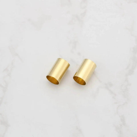 Guitar Brass Pot Sleeves 10 Pcs 6.35 Mm Outer 6.04 Mm Inner 9.5 Mm Length shown on white surface