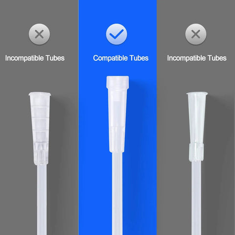 Oxygen tubing swivel connector, clear plastic, 5-pack, helps prevent tubing tangling